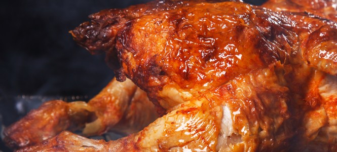 Grilled Whole Turkey – Thankful It’s Thanksgiving! Series Food. Delicious, grilled chicken on the table