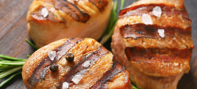 Grilled Pork Tenderloin Sandwiches – Winter Game Day Series Grilled pork medallions on wood