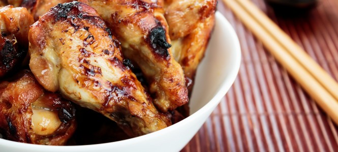 Hoisin-Maple Glazed Grilled Chicken Glazed chicken wings drumstick
